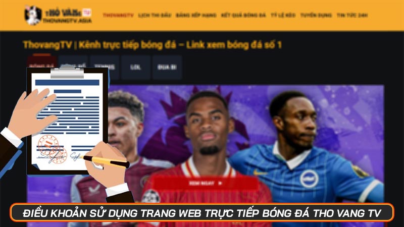 Điều khoản sử dụng trang web trực tiếp bóng đá Tho Vang TV