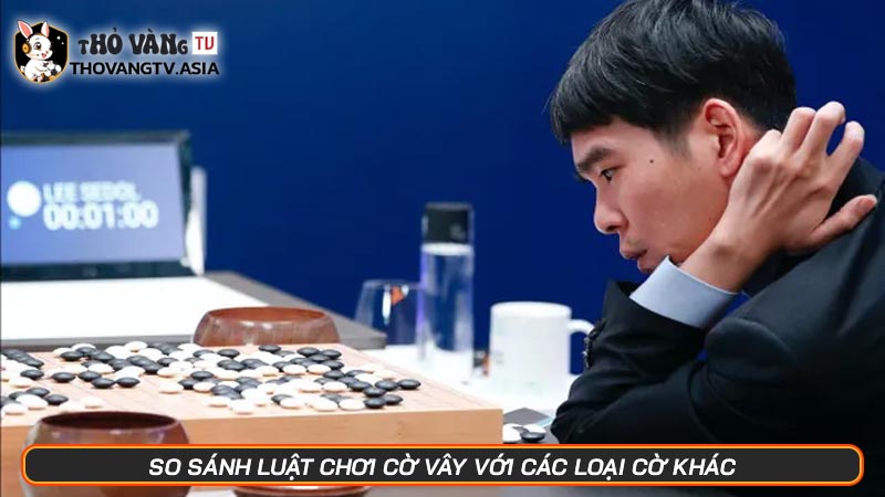 Luật chơi cờ vây và những khái niệm được đặt ra khi chơi cờ - Hình số 5 So sánh luật chơi cờ vây với các loại cờ khác